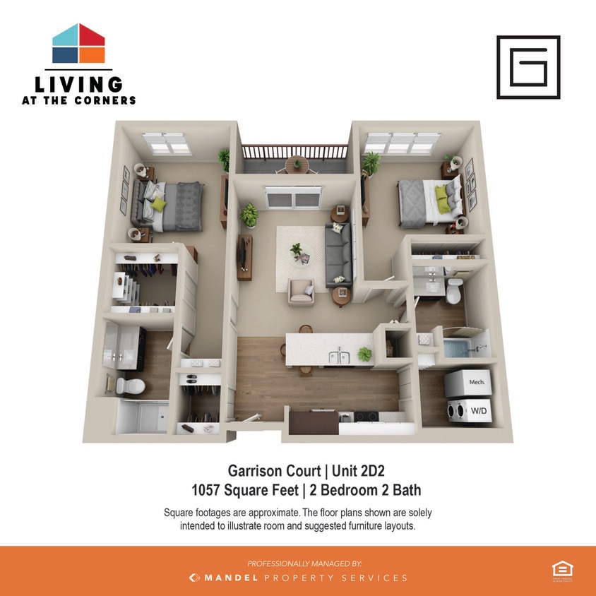 Garrison Court Unit Style 2D2 - 2D2