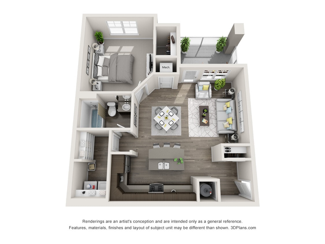 Floor Plan - 1x1 C