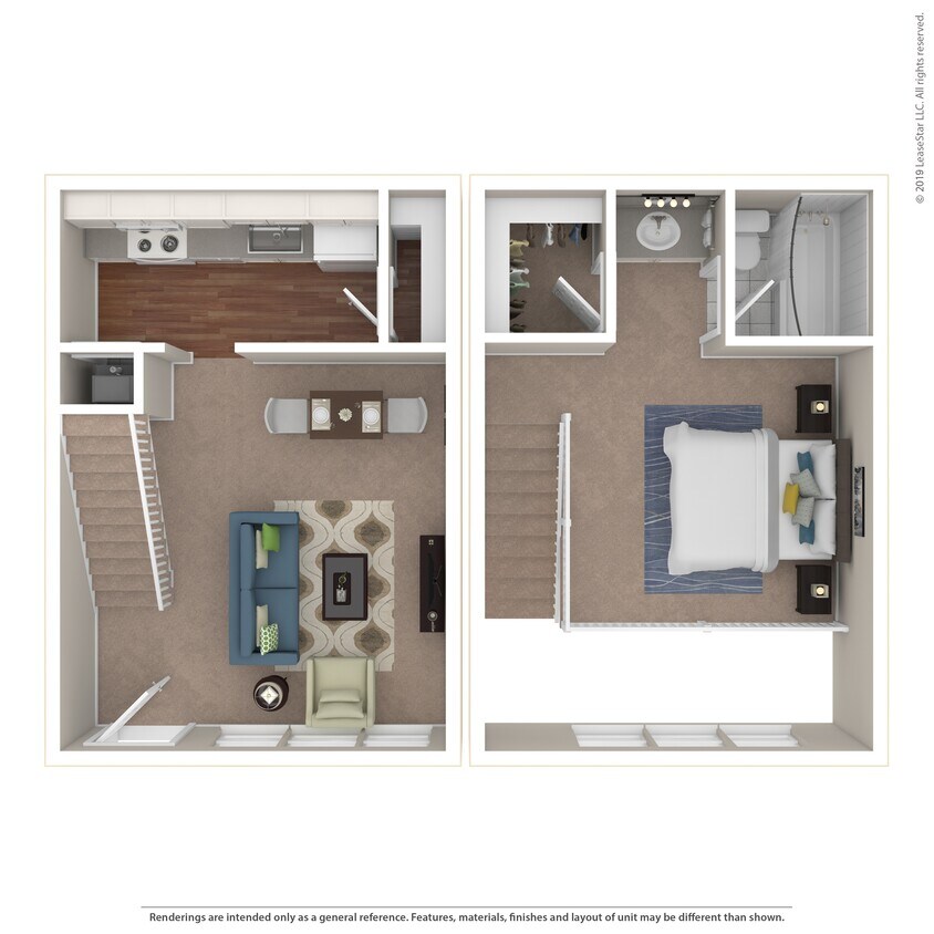 Floor Plan - 1 Bedroom 1 Bathroom 