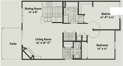 Two-Bedroom - Two Bed Garden