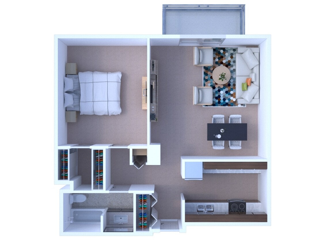 Floor Plan - 1 Bedroom Floor Plan A2
