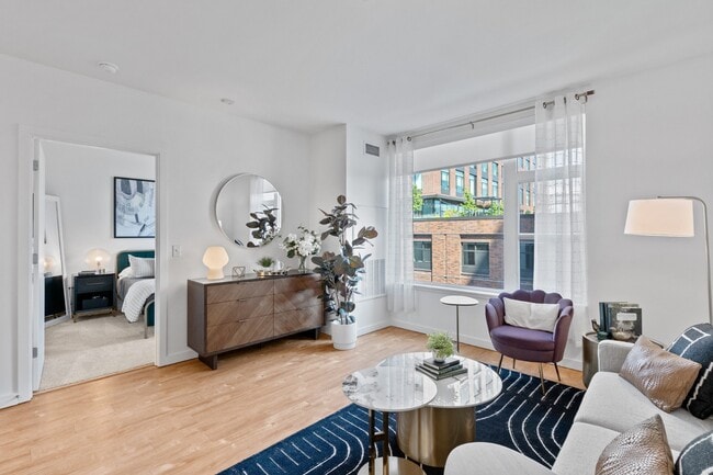 Living Room at The Parker Apartments in Portland, OR 97209 - The Parker
