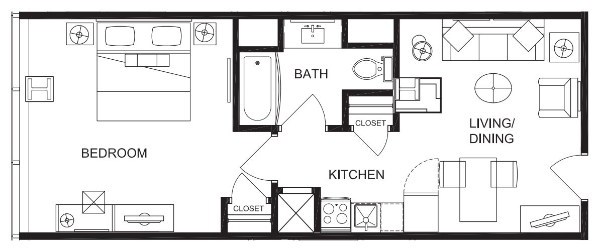 1 Bedroom - 1 Bedroom