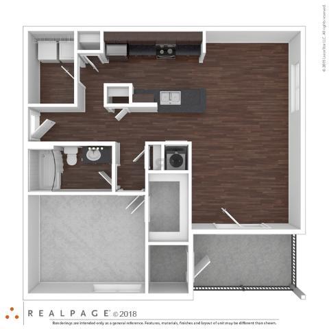 Floor Plan - 1A 1 Bedroom