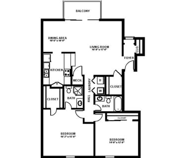 2BR/2BA - 2x2F
