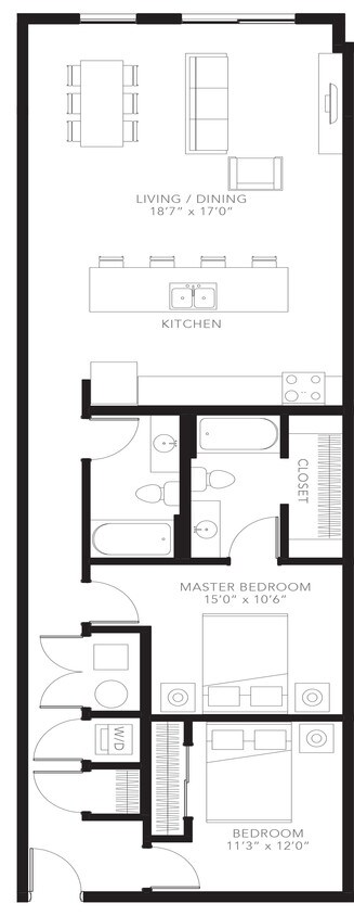Floor Plan - 1BR-A4