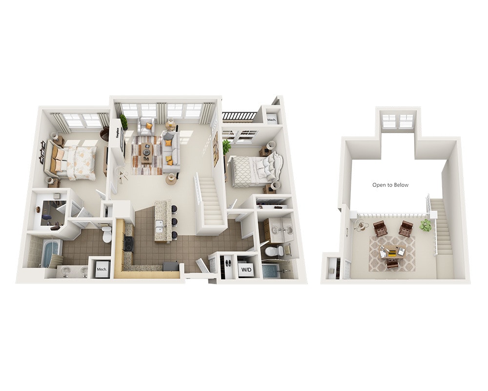 Floor Plan - Two Bedroom B2K