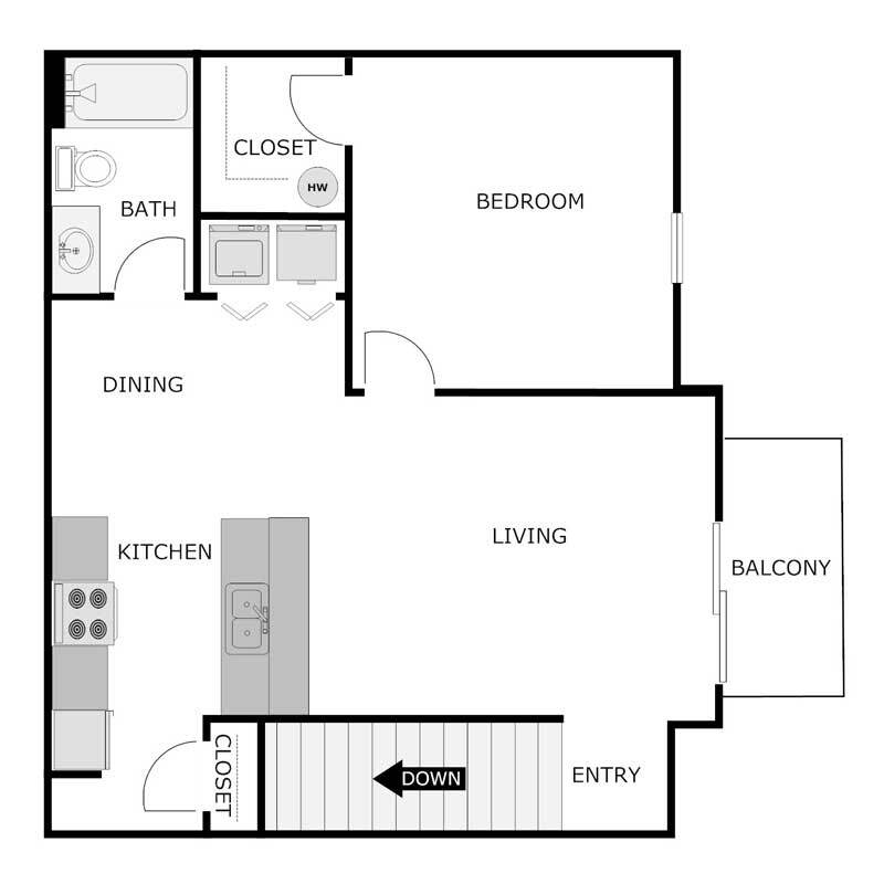 Floor Plan - 1Bedroom Upper