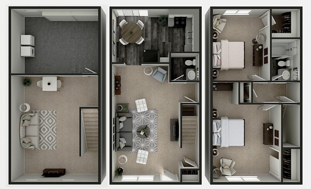 Floor Plan - 2 Bedroom Townhomes Platinum