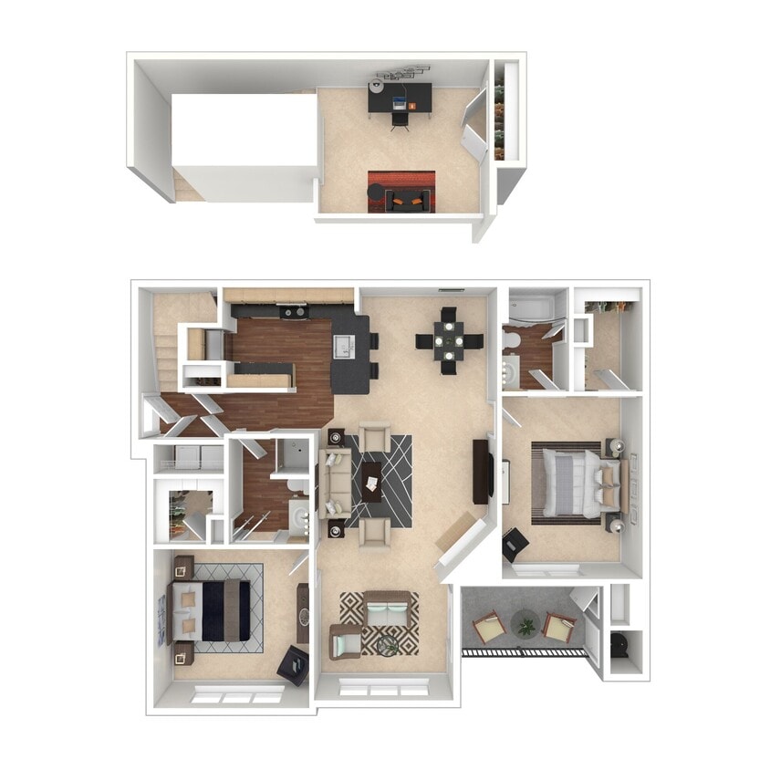 Floor Plan - Cameron w/Sunroom and Loft