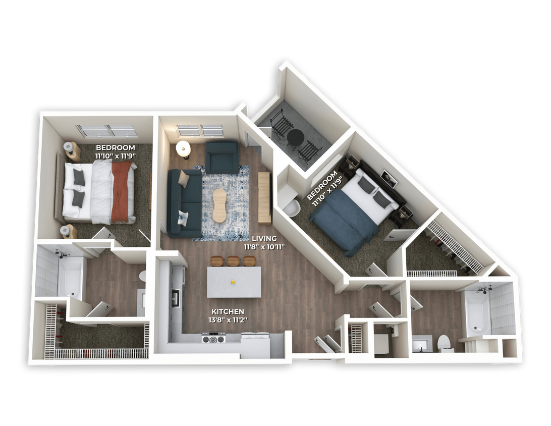 Floor Plan - B1 Two Bedroom