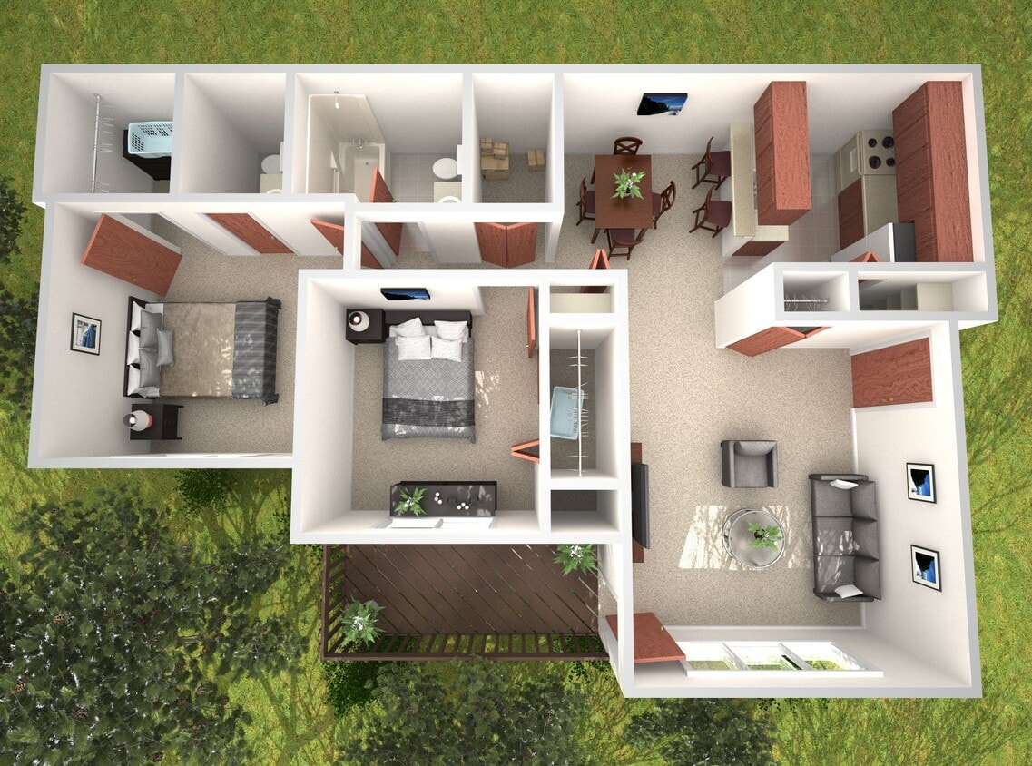 Floor Plan - 2 Bedroom Cottonwood