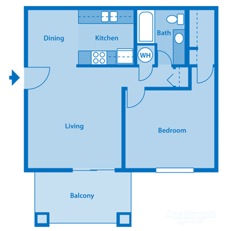 Floor Plan - One Bedroom