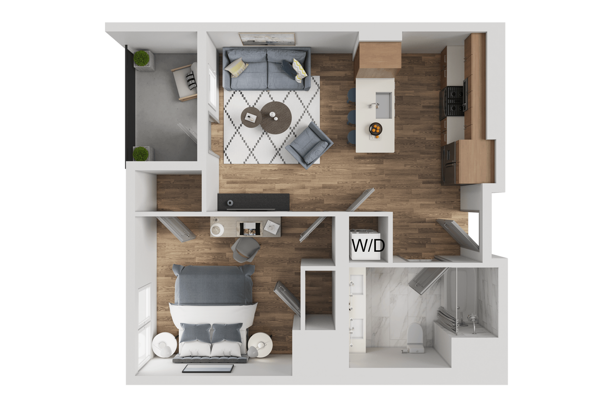 Floor Plan - 1x1 A