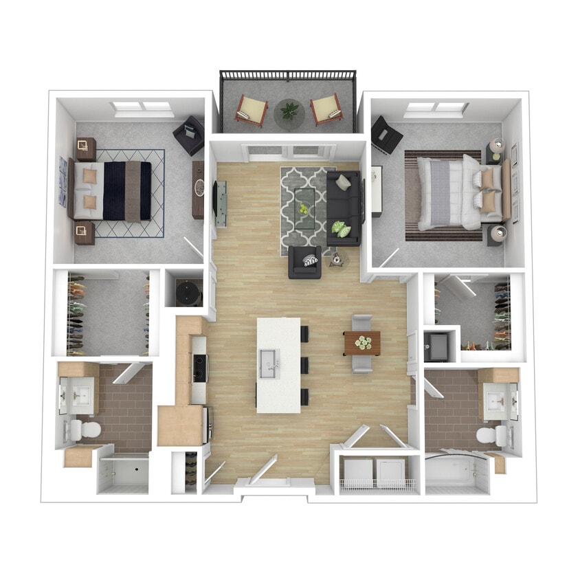 Floor Plan - Two Bedroom Two Bathroom 2A.5