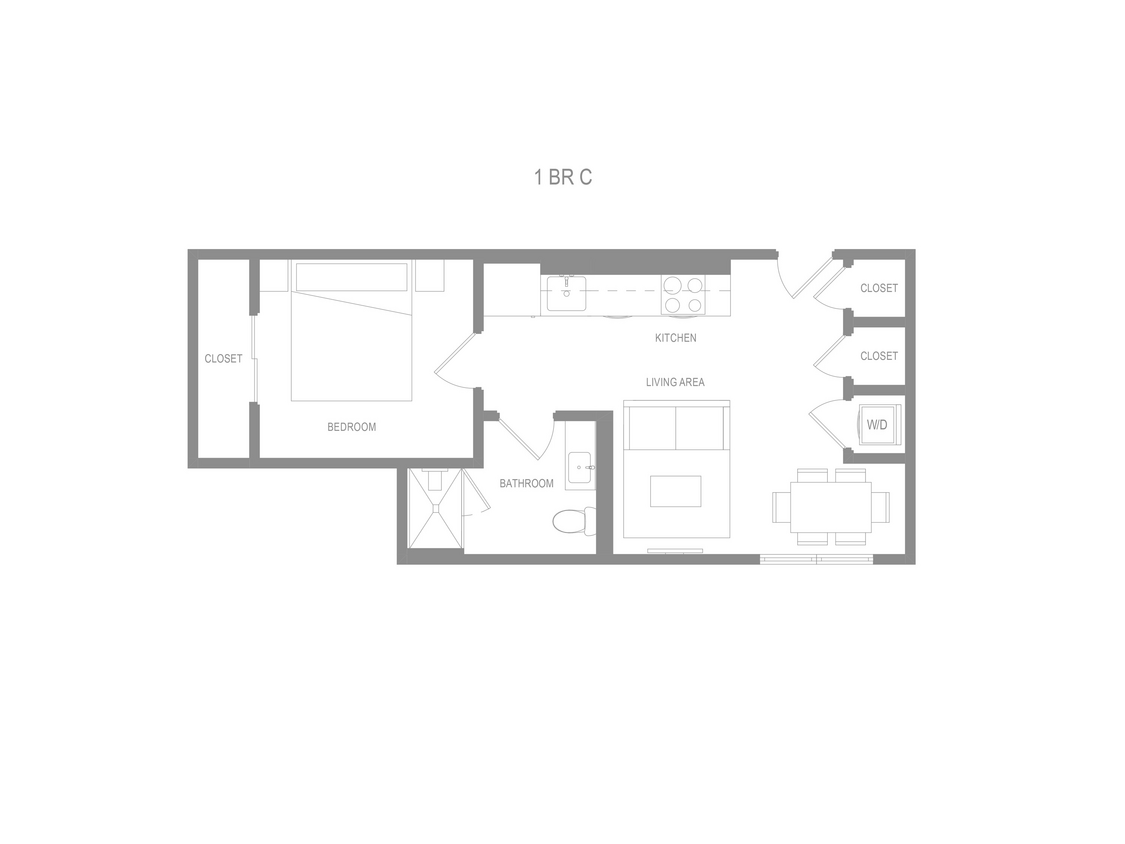 Floor Plan - Alta 1 Bedroom C