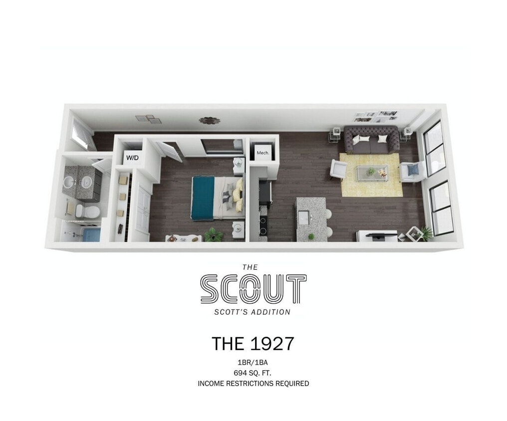 Floor Plan - *The 1927 - Income Restricted*