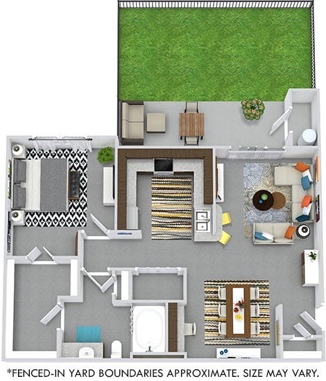 Floor Plan - Lubbock with Fenced-In Yard