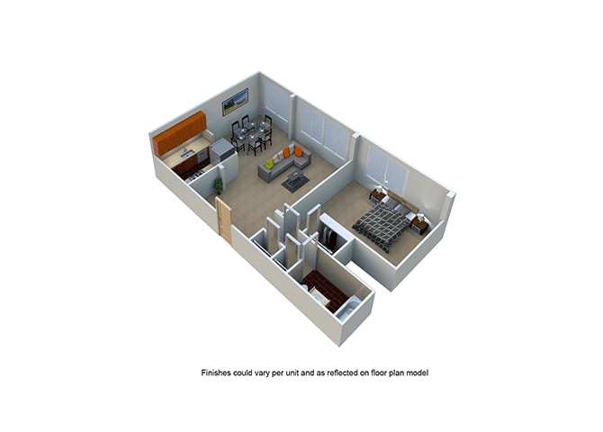 Floor Plan - One Bedroom