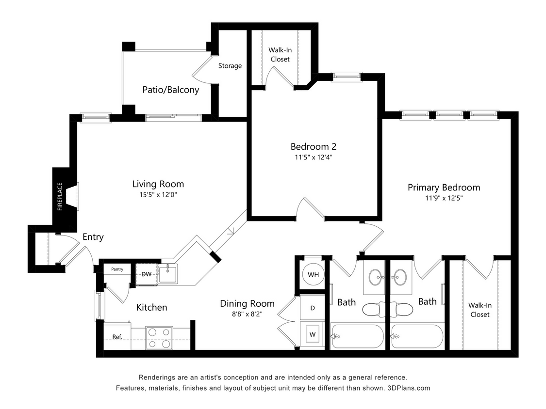 Steeplechase_B2_2x2_936.jpg - B2 - 2 Bedroom, 2 Bathroom