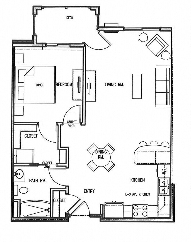 Floor Plan - 1 Bedroom 1 Bath