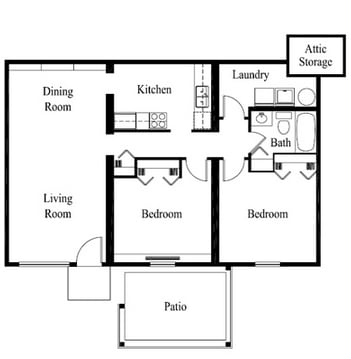 2BR/1BA - Two Bed One Bath
