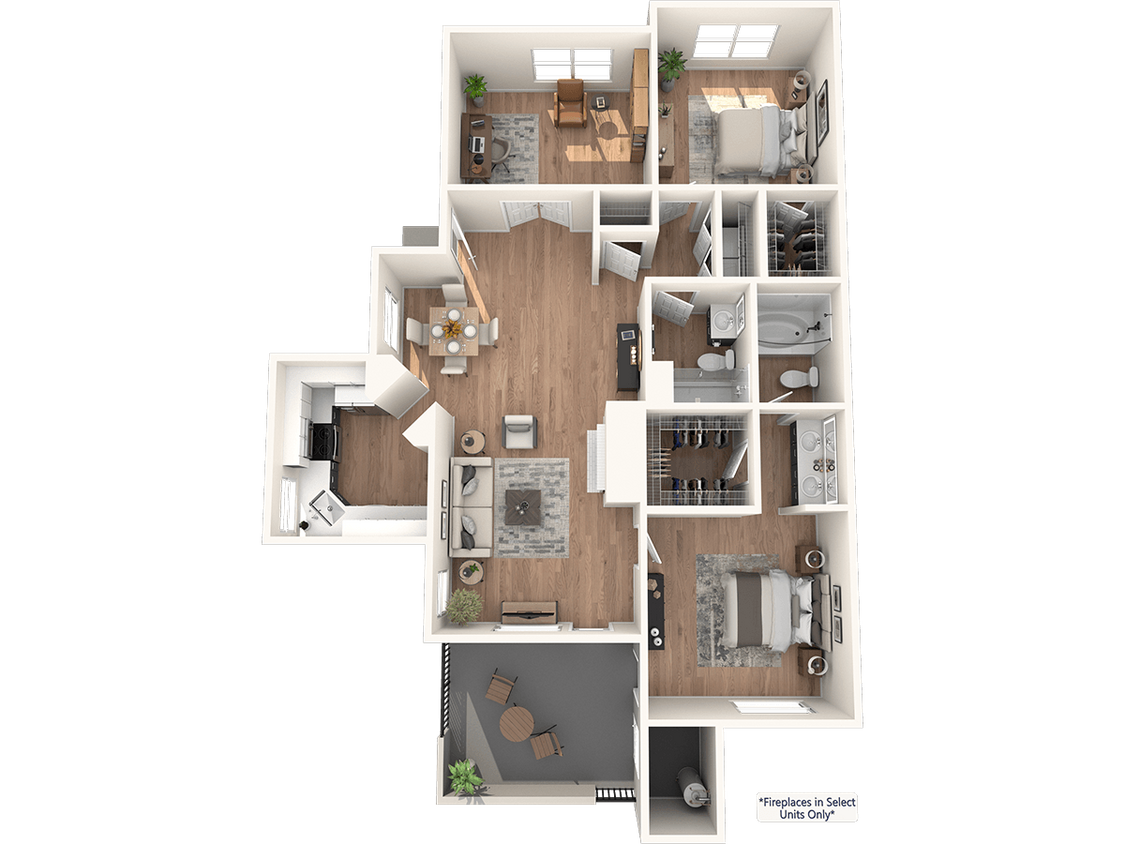 Floor Plan - Poppy (2 bed + den)