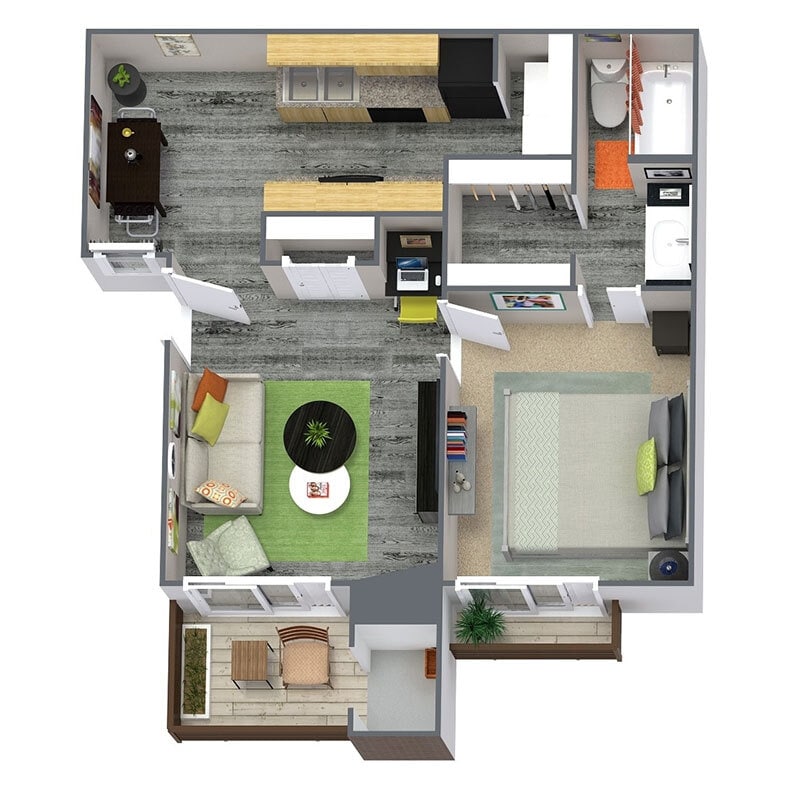 Floor Plan - 1 Bed
