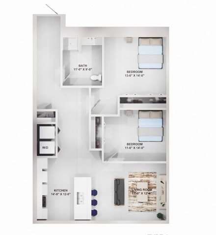 2 Bedroom 1 Bath ADA - 2 bedroom 1 bath ADA