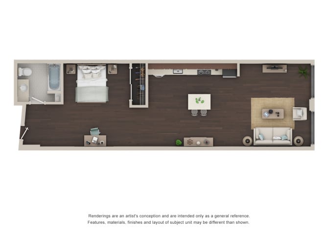 Floor Plan - The Lofts: Studio