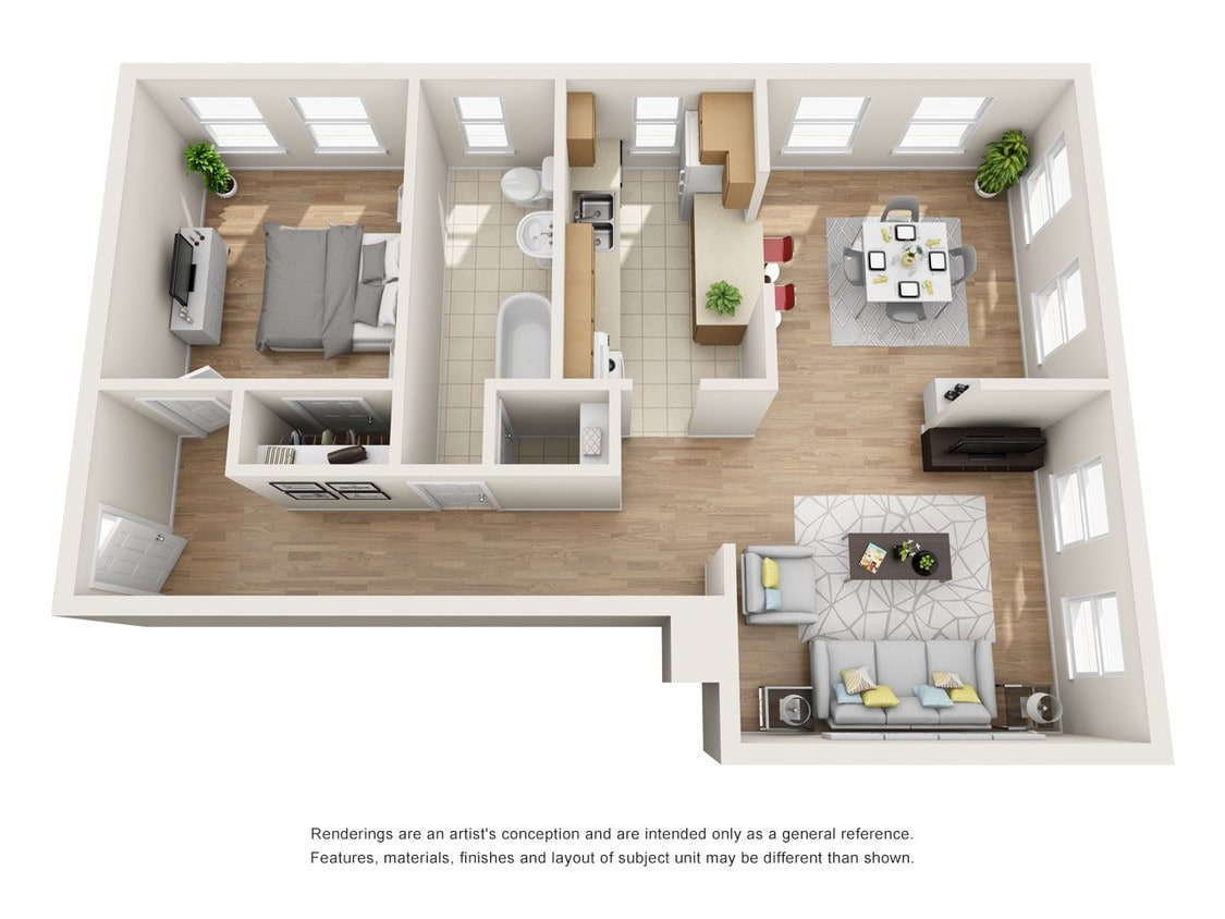 Floor Plan - 3 Arnoldale 1 BR 800 SQ/FT