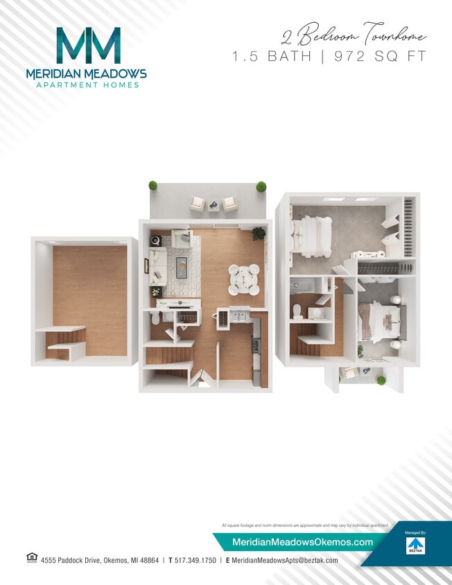 Floor Plan - 2 Bedroom Townhome