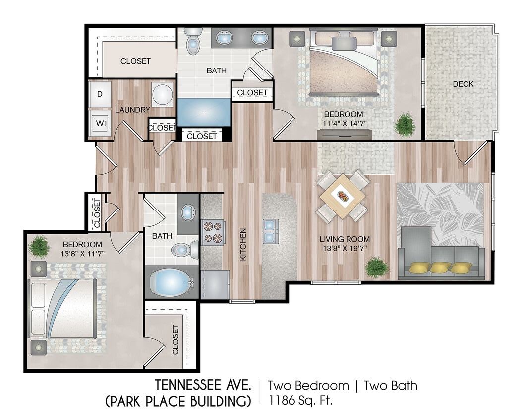 1186 Square Feet - Tennessee Ave (Parkside Building)