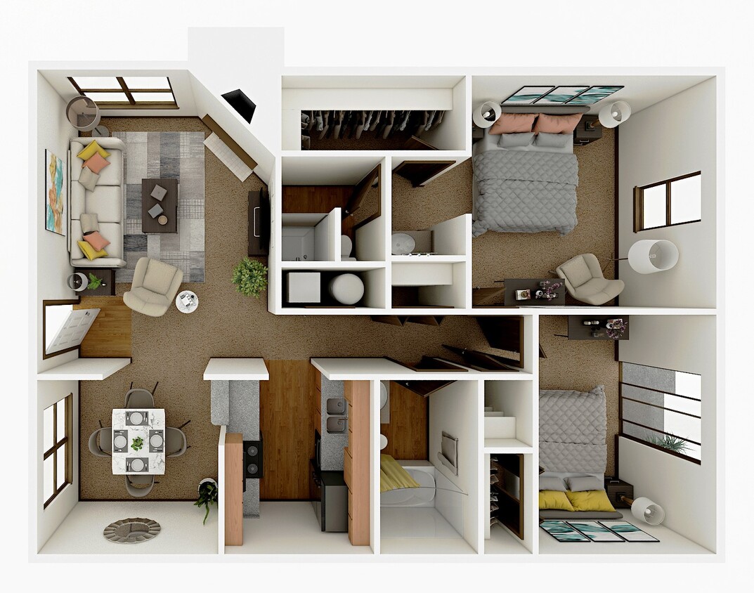 Floor Plan - 2BR/2BA_S