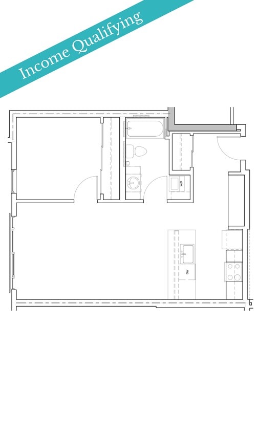 Floor Plan - 1 Bed/1 Bath-MFTE-C19
