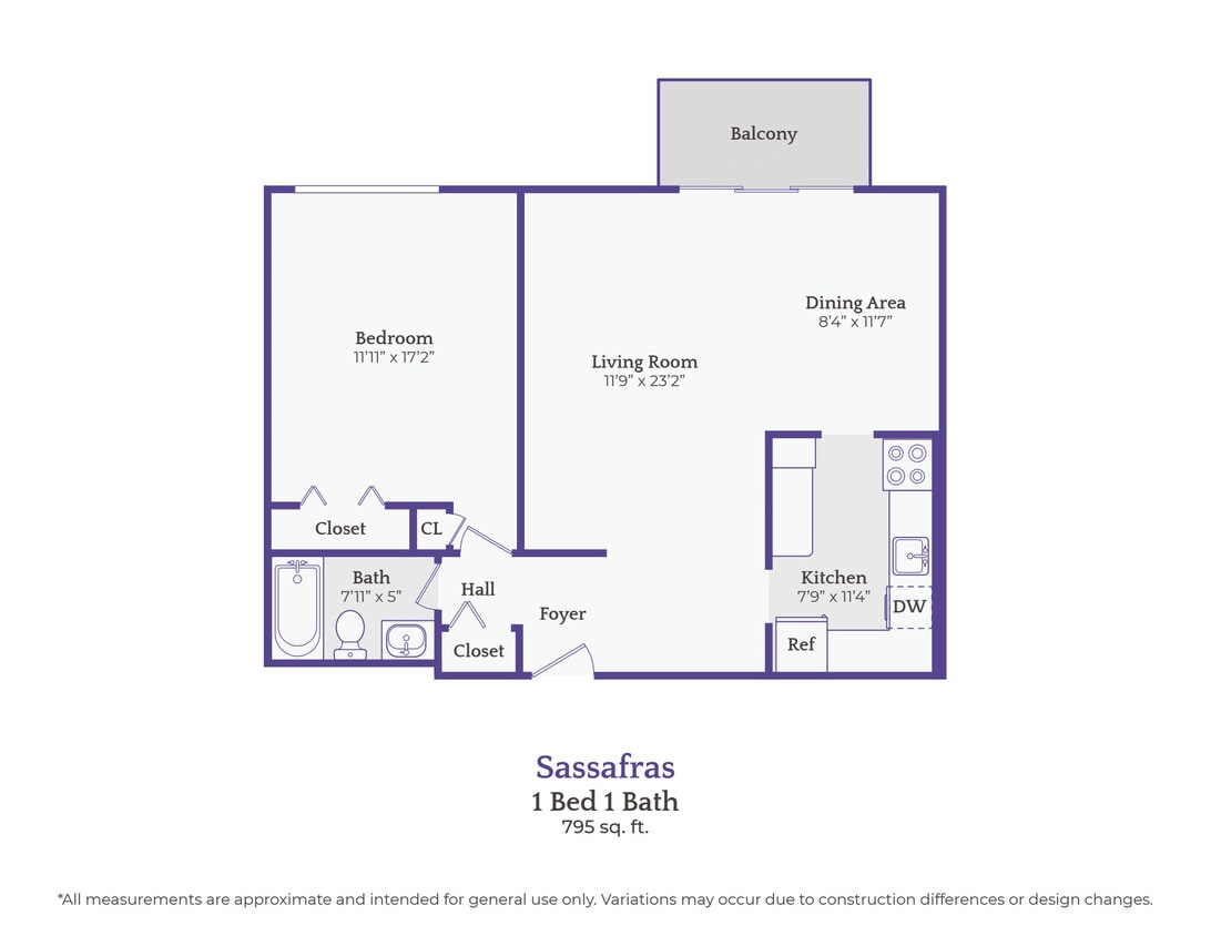 Sassafras_1Bed1Bath - The Sassafras - 1 bedroom