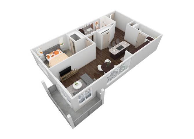 Floor Plan - VU - 1X1D