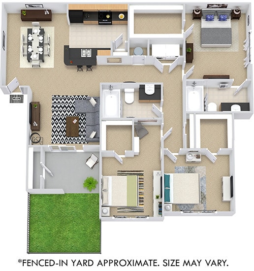 Floor Plan - Mabry with Fenced-In Yard