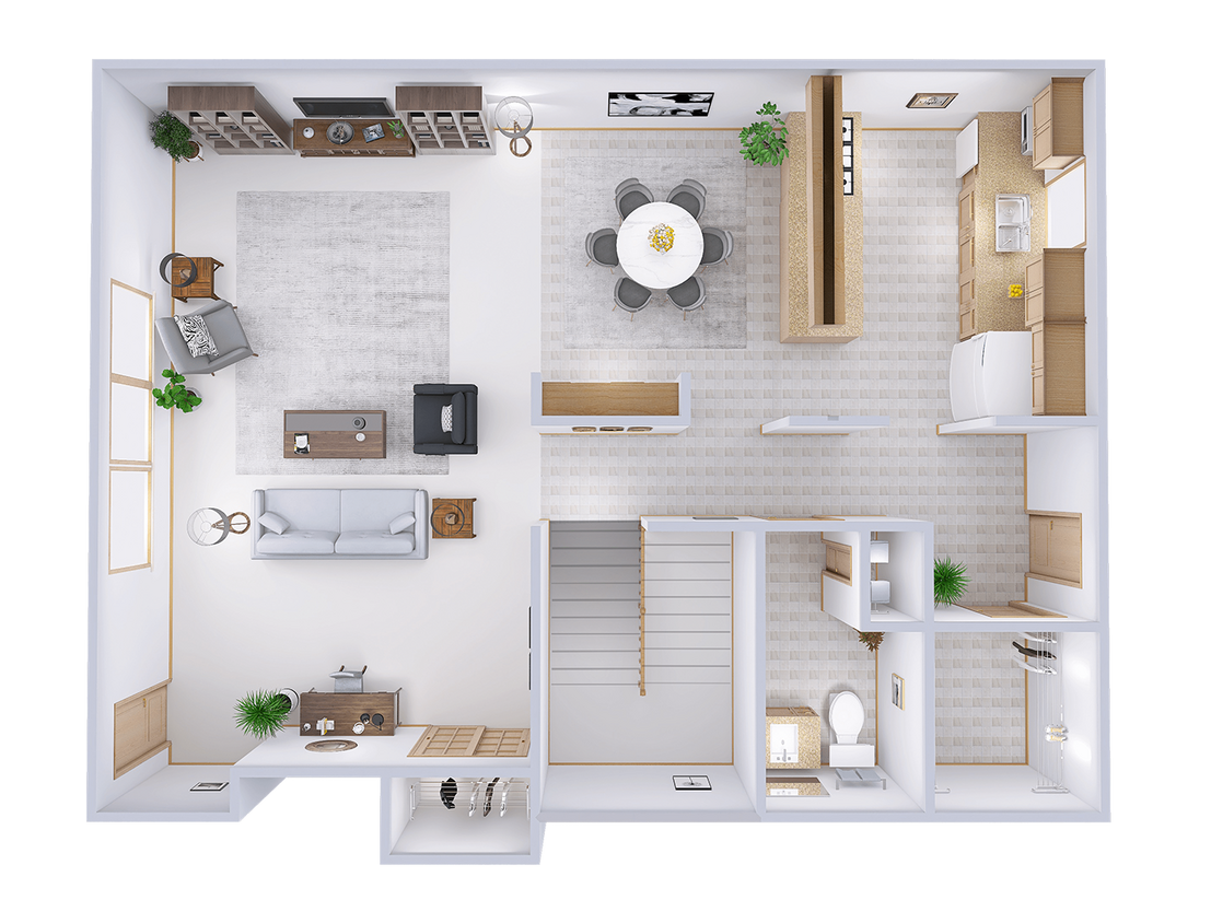 Floor Plan - Townhome - 3 Bed, 1.5 Bath