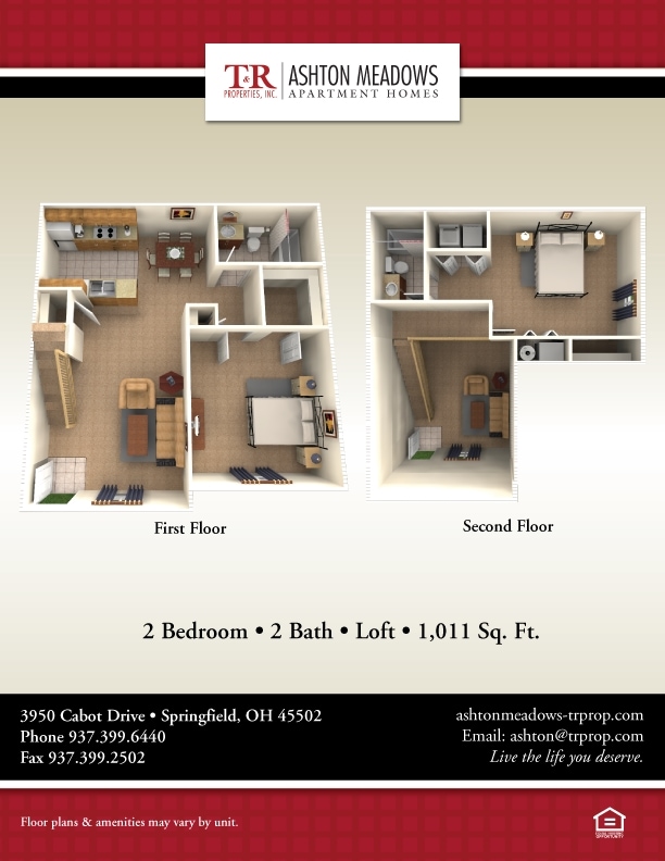 2BR/2BA - The Oak