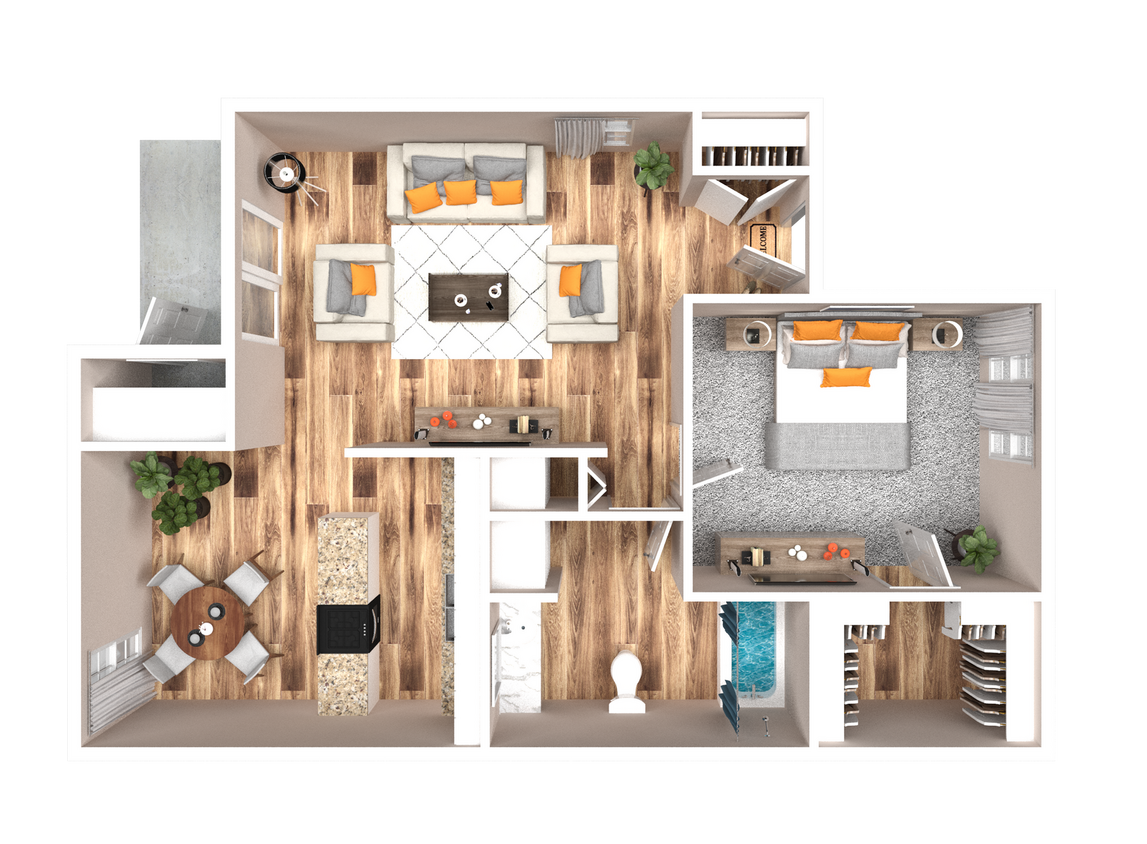 One Bedroom One Bathroom - One Bedroom