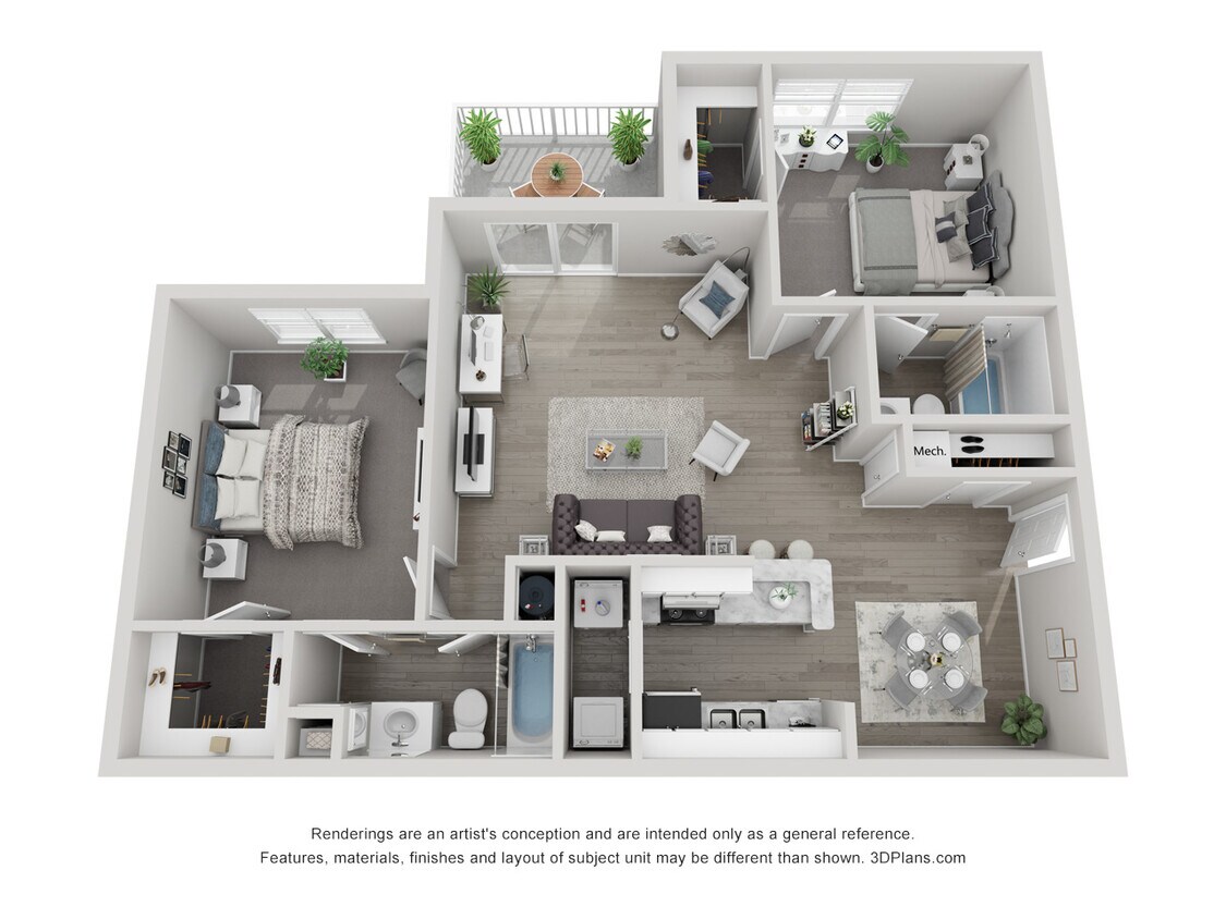 Floor Plan - 2 x 2 Upgrade - Call For Availability