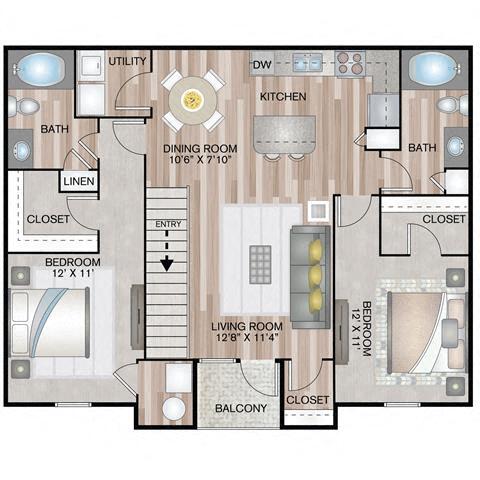 Floor Plan - Firethorn Courtyard