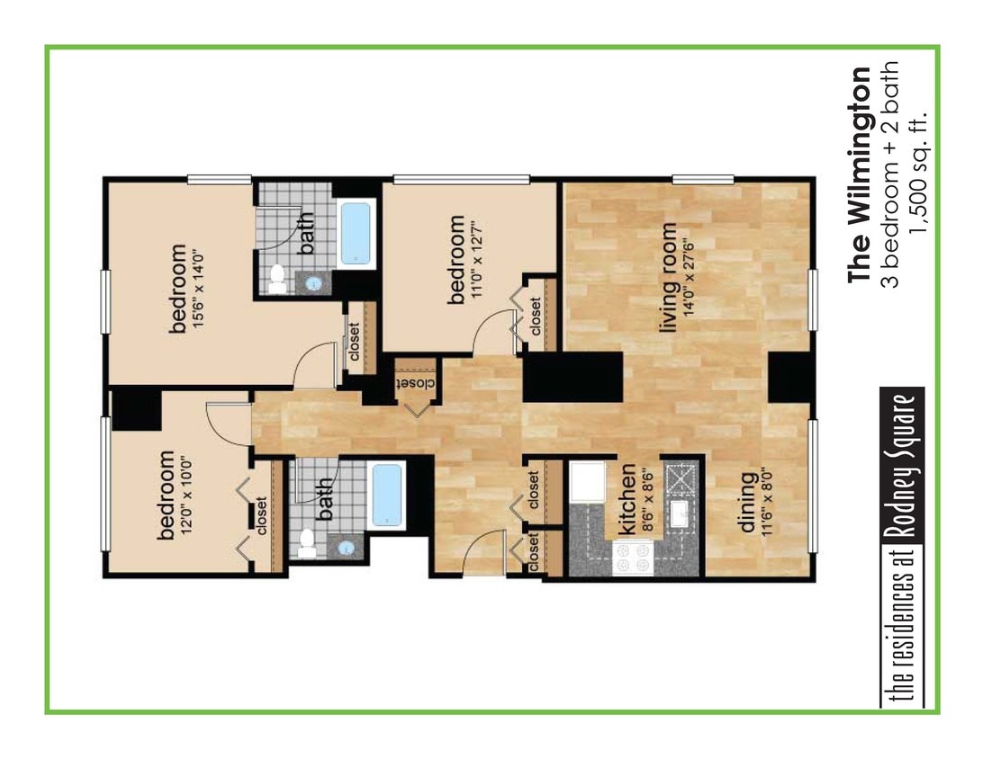 Floor Plan - Rockford Two Bedroom