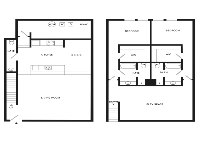 Floor Plan - Courtyard Townhome & Loft