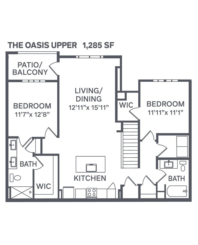 Floor Plan - The Oasis Upper - No Garage