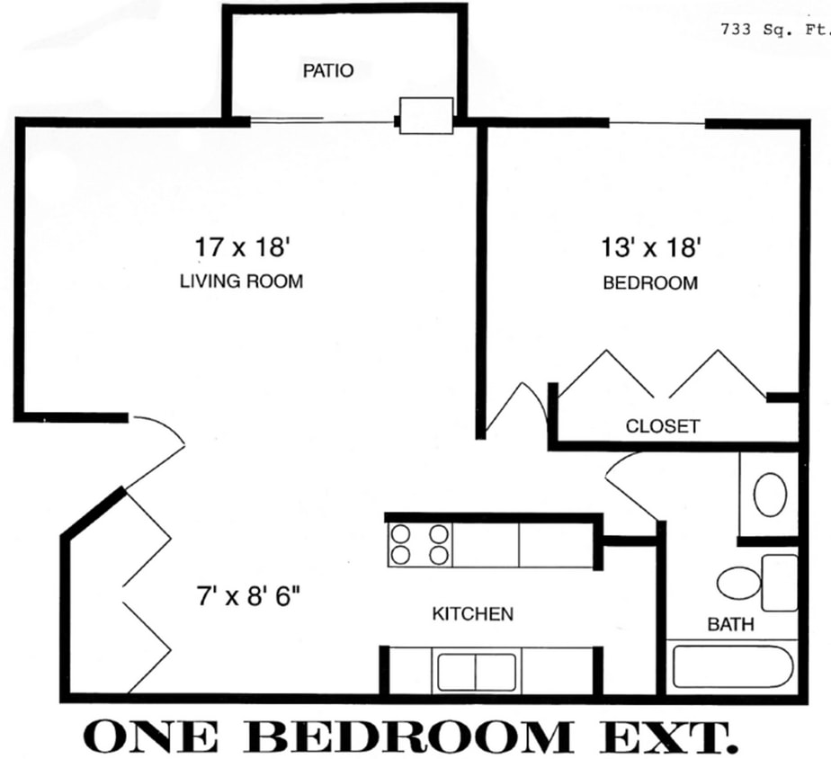 Floor Plan - B2 - 1x1