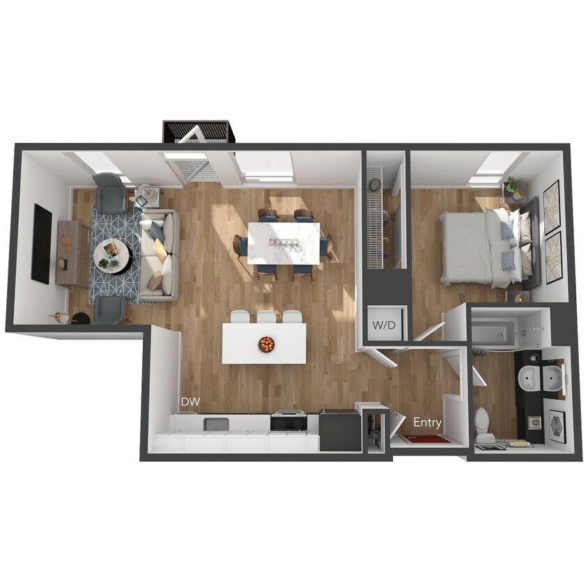 Floor Plan - 1 Bed/1 Bath