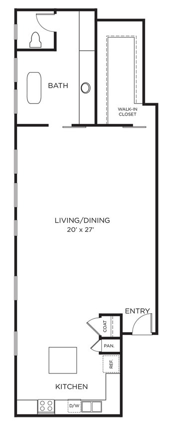 The Rice - A4 - Studio - 1 Beds - 1 Baths - 1105 Sq. ft. - A4 - Studio