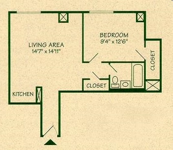 One Bedroom - 1x1 525